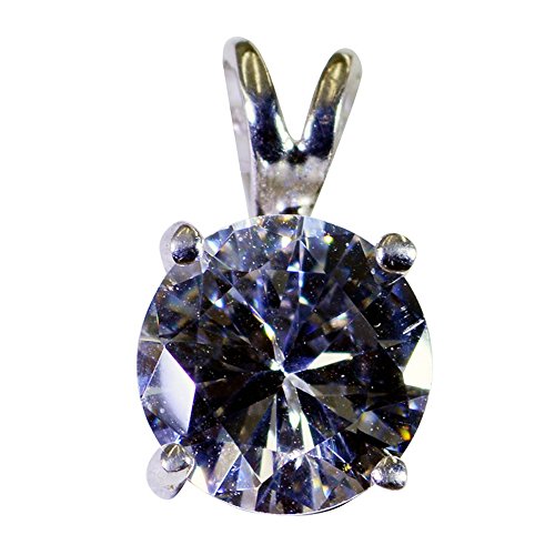 Pendentif CZ blanc : ne ternit pas, l'éclat de l'argent victorien
