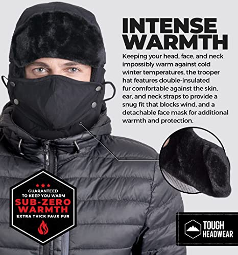 image for Tough Headwear Russian Trapper Hat – Water-Resistant Ushanka for Men