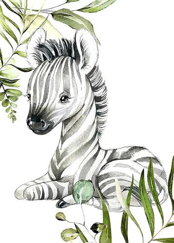 Laminas Para Cuadros Hojas Verdes Zebra Cuadros Decoracion Salon Modernos Dormitorios Laminas Decorativas Pared Lienzos Decorativos Decoración Pared Salon Baño Sin Marco 30x40cm