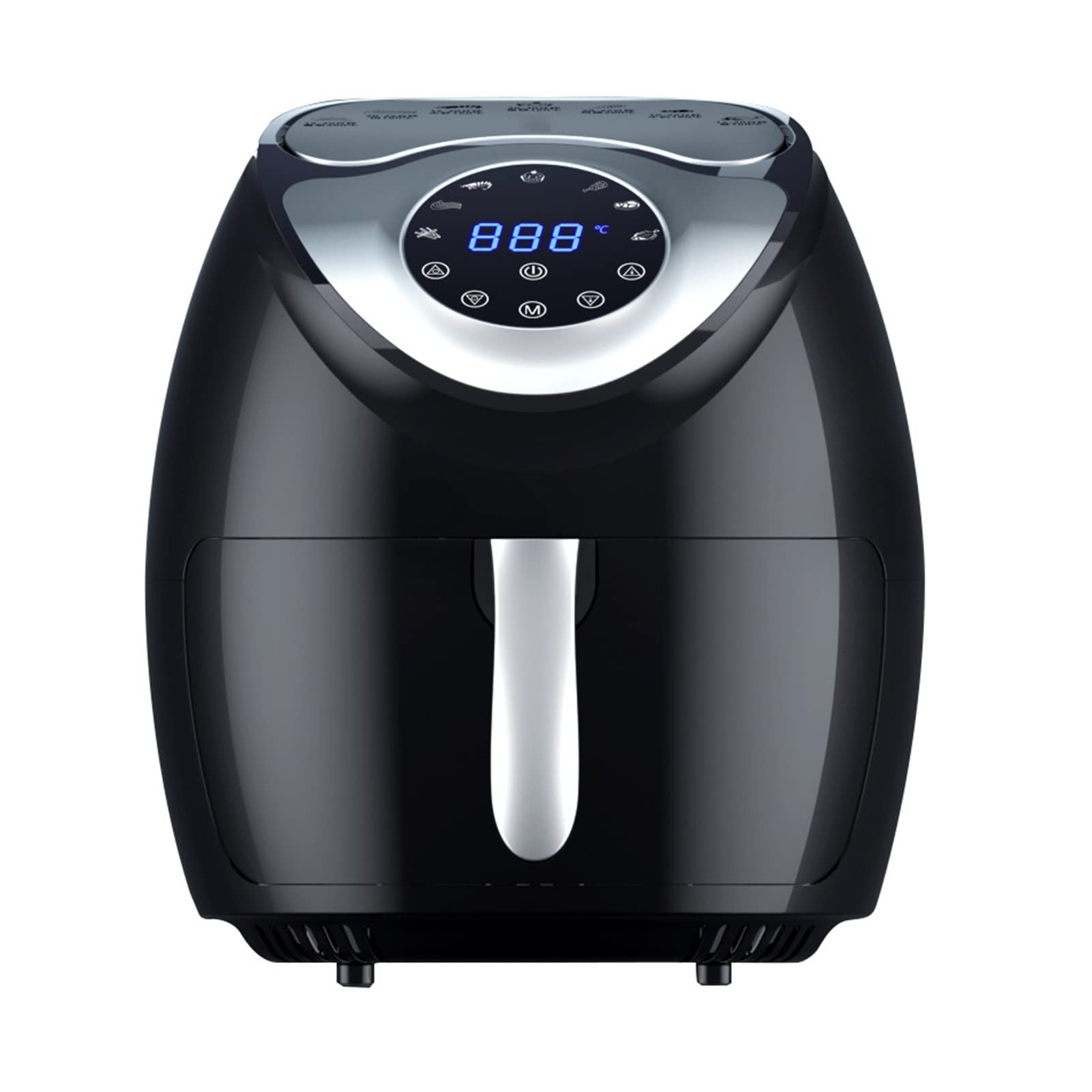 Forno digitale con friggitrice ad aria, con 7 ricette preimpostate, cottura a basso contenuto di grassi, touch screen, facile da pulire, 8 litri, Nero bisogno di speranza charitable