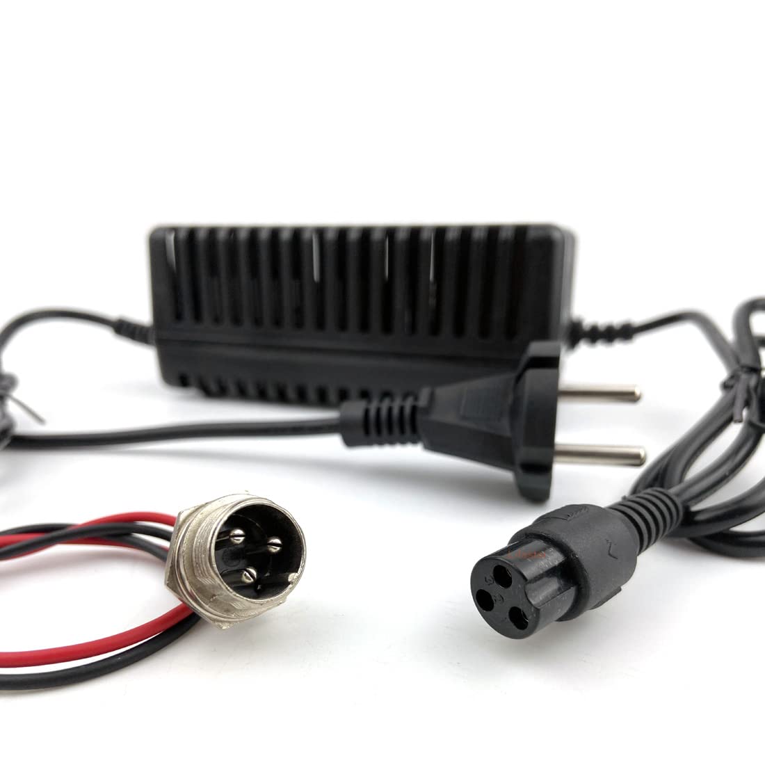 Caricatore acido al piombo sigillato, 24 V, 36 V, 48 V, corrente di carica 1,8 A, per bici elettriche e scooter, confezione SLA (caricatore e porta da 24 V)