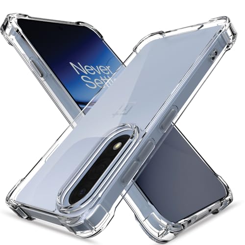 Image of Pikkme Back Cover for Oneplus Nord 5 5G PC + TPU Clear Transparent Raised Edges Shockproof Protective Phone Bumper Case(Transparent)