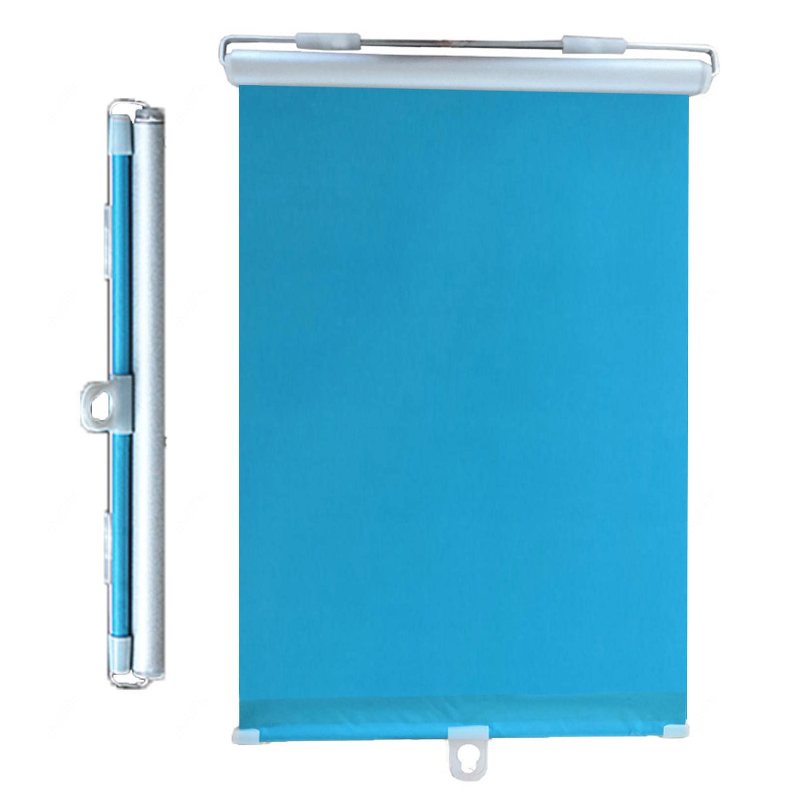 DECAKE Blackout Roller Shades Without Drilling, 60x125/75x125cm Sunshade Blinds, Suction Cup Roll Up Blinds for Windows, Curtains, Sunscreen/uv Protection,Blue-60x125cm(23.6 * 49.2in)