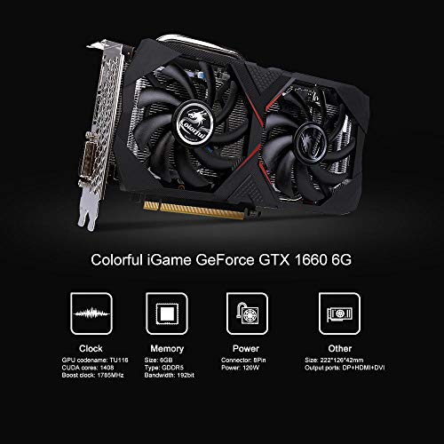 GUOJIAYI Scheda grafica colorata GeForce GTX 1660