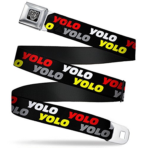 Cinturón de seguridad Buckle-Down YOLO 2 ideal para festivales de música y viajes urbanos