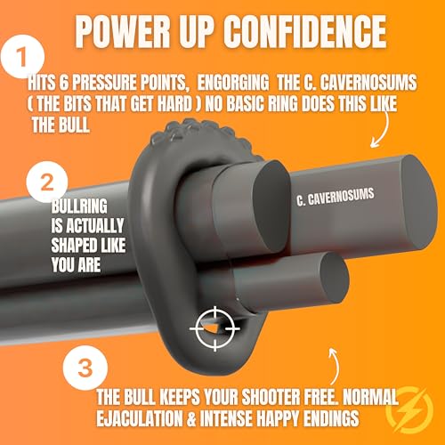 BULLRING- MAX Fullness & MAX Stamina 6 Pressure Points for Rock-Solid Confidence - Premium Silicone Penis Ring for Men BullRing The Mighty Cock Ring & Sex Toy - Image 6