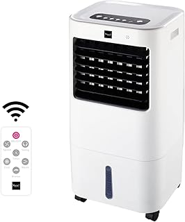 12L Cooling Evaporative Air Cooler Fan | Portable | High Cooling Cooler with Remote Control | LED Display | 3 Fan Speeds with Oscillation Function | Cooler for Home and Office Use, White