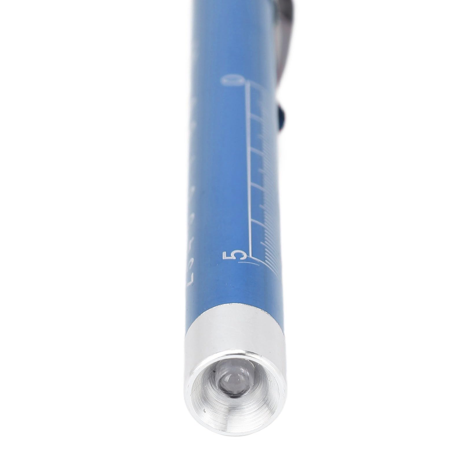 Lampe Stylo avec Jauge de Pupille, Lampe Stylo LED Jaune éclairage Tête Concave en Alliage D'aluminium Stylo Médical avec Jauge de Pupille, pour Oreille, Nez, Gorge (Bleu)