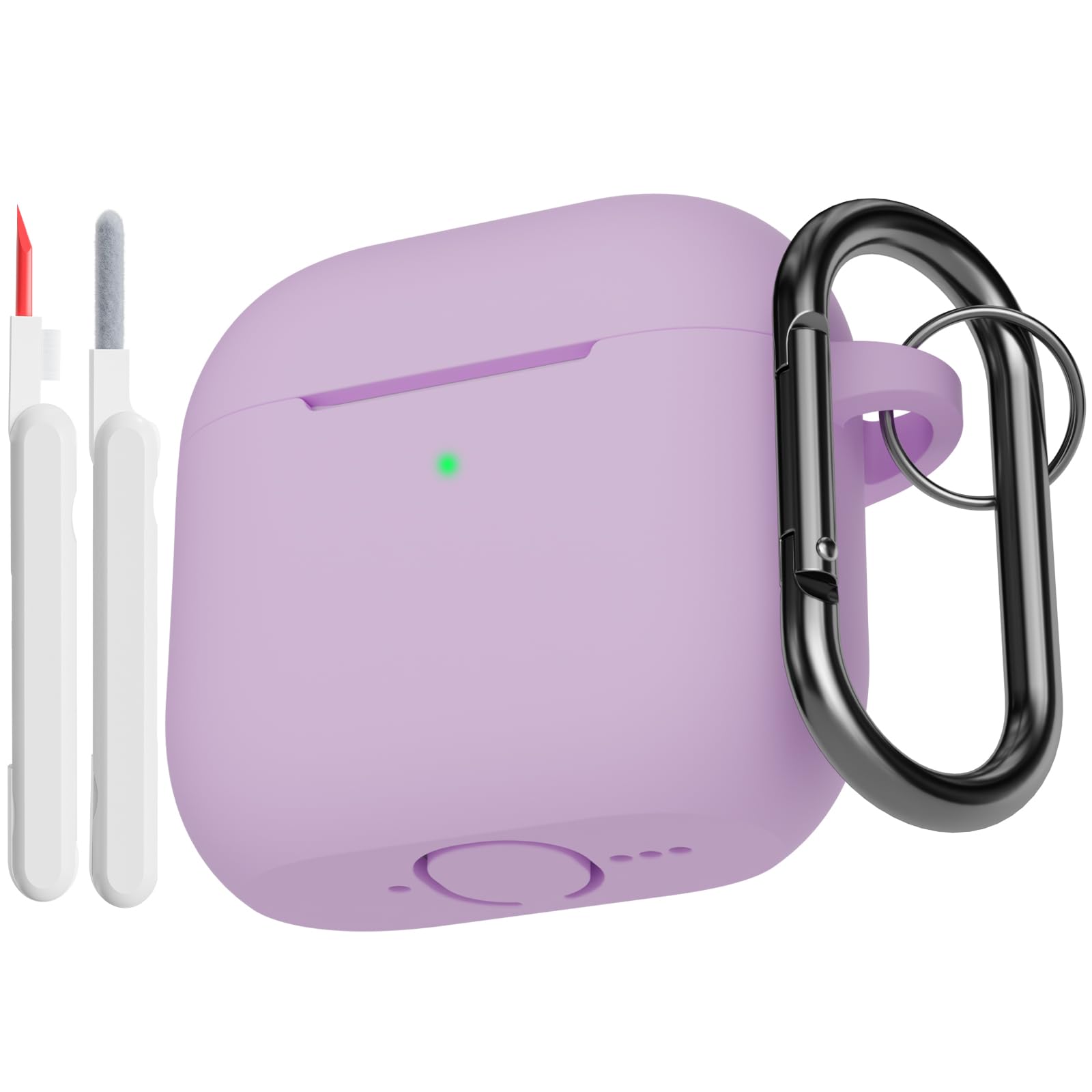 KOKOKA Funda de Silicona Compatible con AirPods Pro 3.ª Generación con Kit de Limpiador, Anti-rasguños, Anti-Polvo, Funda Case Silicona para AirPods Pro 3 con Mosquetón, LED Frontal Visible, Negro — view 26