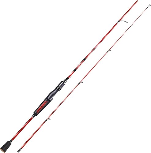 Miniatura 2 de One Bass Cañas de pescar, caña giratoria de grafito IM7 y caña de fundición, 2 piezas de caña de cebo de alta calidad con mango de súper polímero