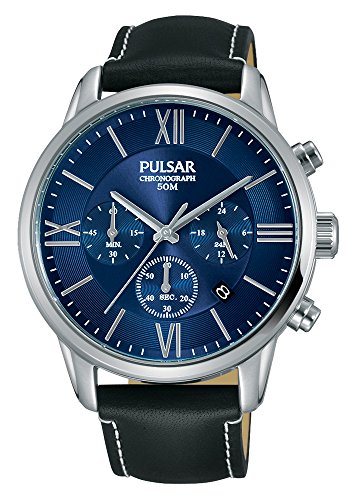 Preisvergleich Produktbild Lorus Herren Chronograph Quarz Uhr mit Leder Armband PT3809X1