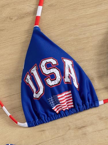 Image of Tainehs Women's Sexy Halter Thong Bikini Tie Two Sides Bottom Triangle Bikini Swimsuits