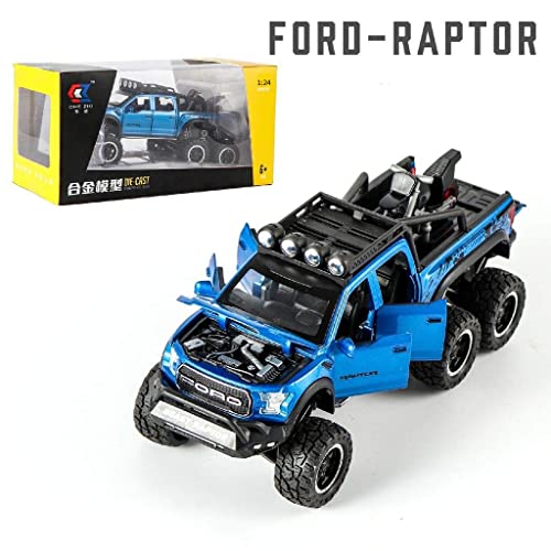 Image of Alloy Car Model Diecasts Metal Toy with Sound /Light /Pull-Back Off-Road Vehicles Car Model Collection Kids Toys Gift Multicolor Pack of 1 (1:24 Ford Raptor F150)