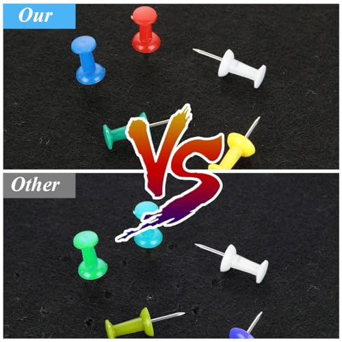 Image of Climberty 6Pcs Black Felt Bulletin Board, 30x30cm Self-Adhesive Wall Boards with 50pcs Drawing Pins, Felt Message Board for Paste Notes, Photos, Schedules (Black)