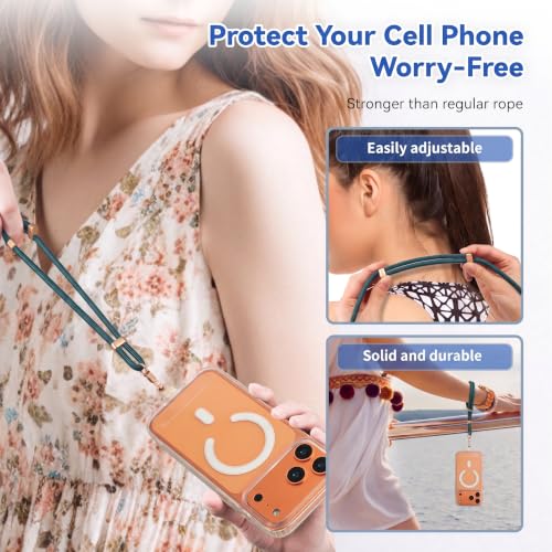 Image of VVAAGG Cell Phone Lanyard for iPhone Crossbody Phone Strap | Adjustable Neck Wrist Strap Anti Theft Long Lanyard Travel Essential for Women Most iPhone and Android Smartphones