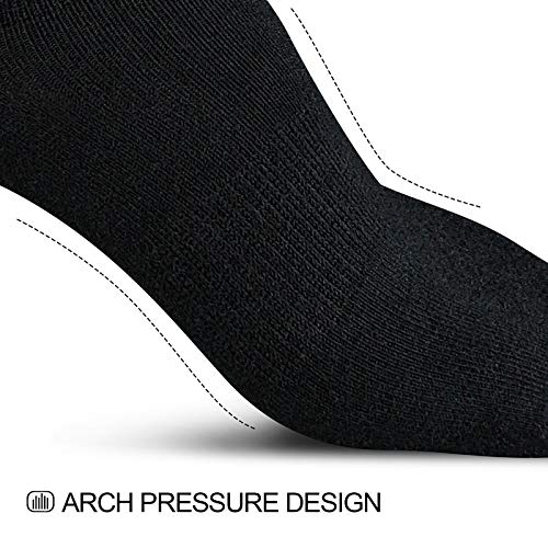 Wernies No Show Socks, Women Short Black Low Thin Non Slip Invisible Loafer Ankle Low Cut Socks #TOP6