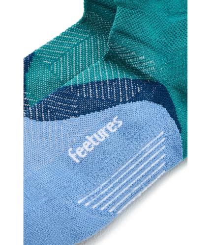 Image of Feetures Elite Light Cushion No Show Tab Sock Wave