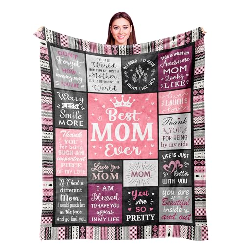 Ivivis Gifts for Mom Blanket 60'x50', Mothers Day Christmas Birthday Gifts for Mom from Daughters...