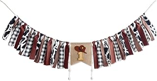 1st Birthday High Chair Banner - Cowboy Rodeo Party Decoration For Boy, Western Theme High Chair Birthday One Party Banner, Cowboy Banner Decorations, My First Rodeo Banner For Photo Booth Props