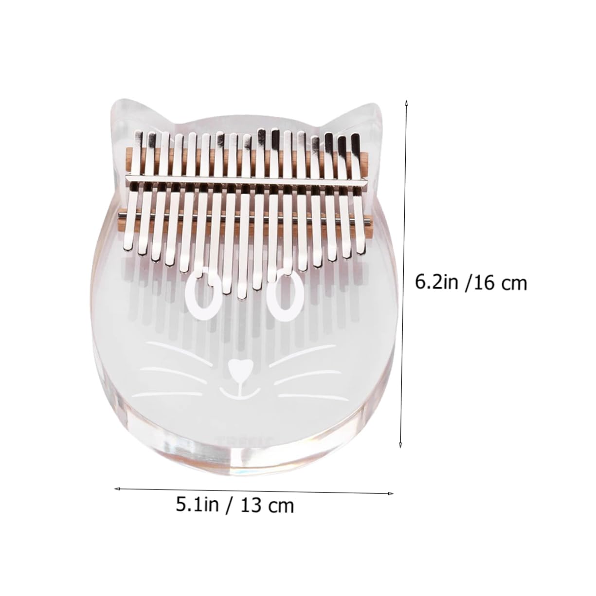 Totority Crystal Thumb Piano 17 Keys Acrylic Music Keyboard Ideal for Performance Relaxation