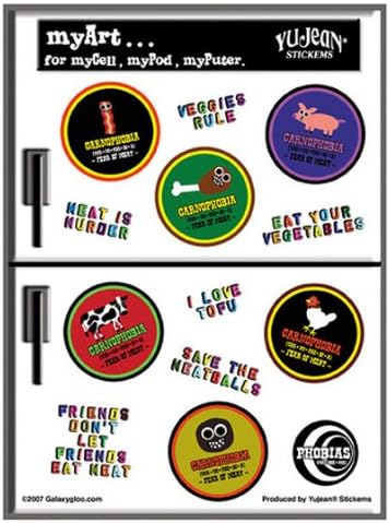 Heidi Barack - Vegetarian- Multi Pack of 13 Mini Stickers / Decals