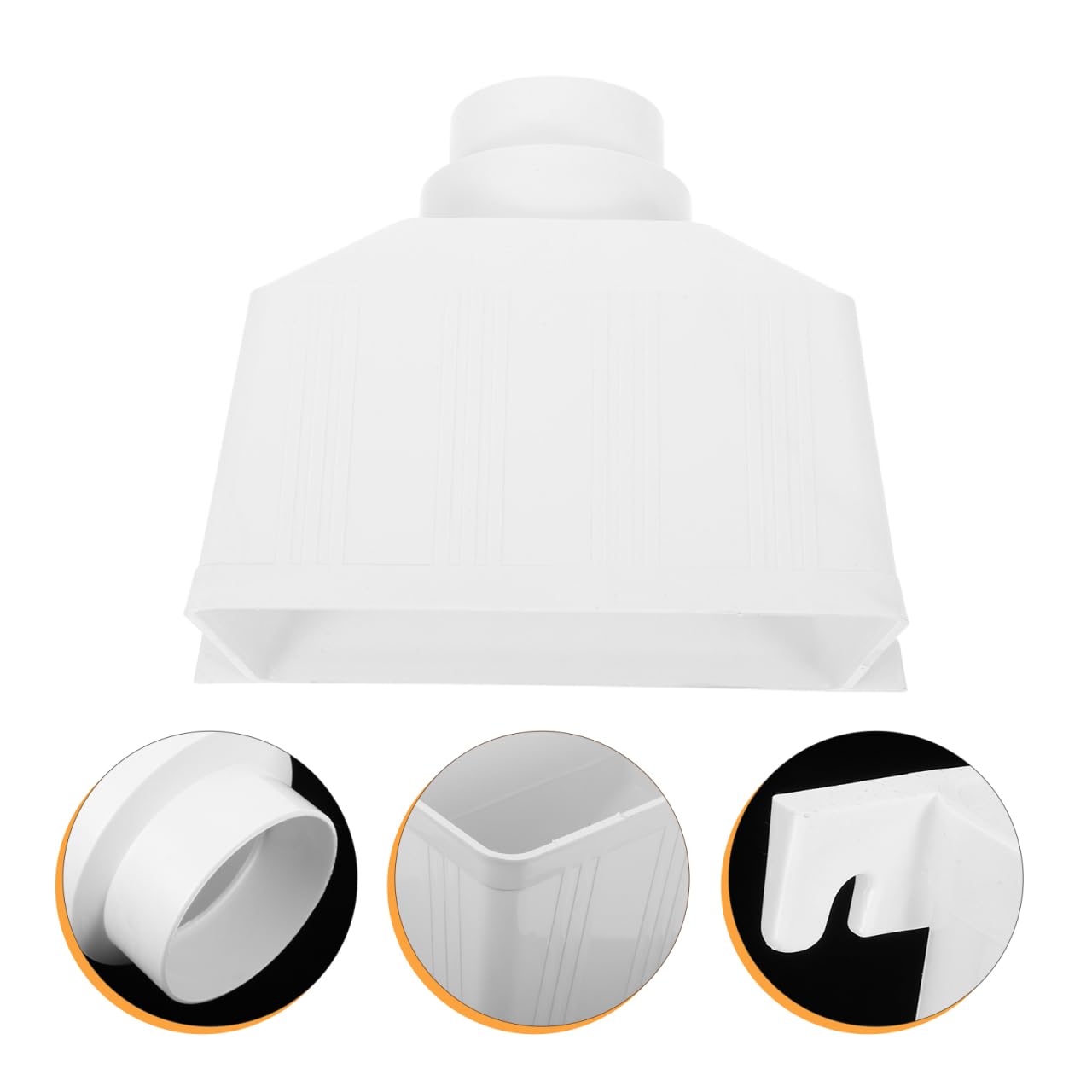 Housoutil Conector De Drenaje De Bajante Pvc 10.4X8.3 Pulgadas Adaptador Para Canalón De Agua De Lluvia Exterior Accesorios De Canalones Para Jardín