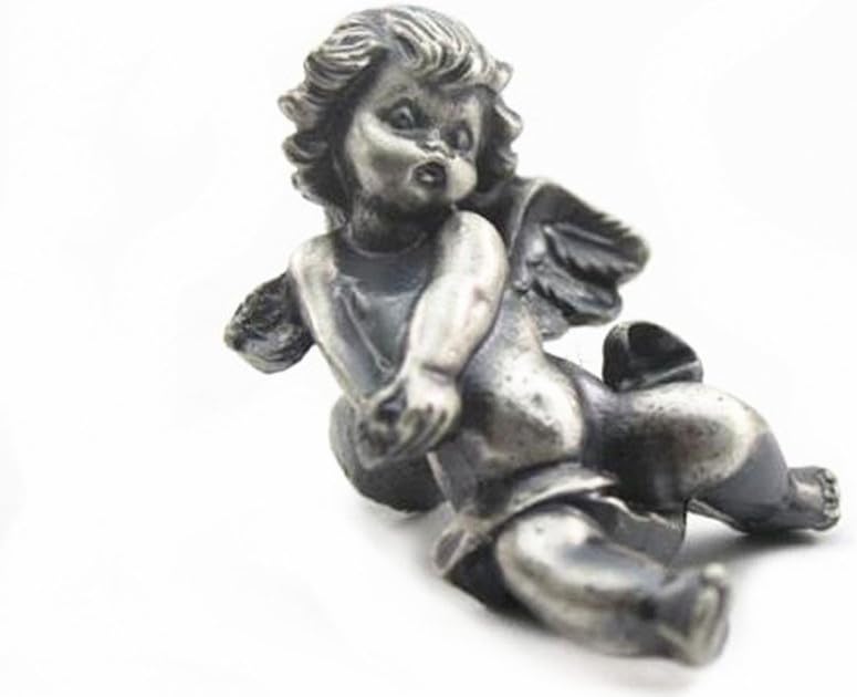 LBFEEL Pewter Cabinet Pulls Vintage Angel Cabinet Knob Handle Antique Silver Drawer Pulls Dresser Knob Cupboard Pulls Hardware (1 Piece, Antique Silver, Angel knob)