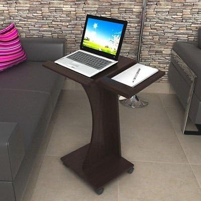 Amazon.com: Generic Cuadro standi Rolling portátil olling computadora Mesa  estante porta Laptop Cart mesa Estantería de pie bandeja de madera mputer  computadora móvil : Electrónica