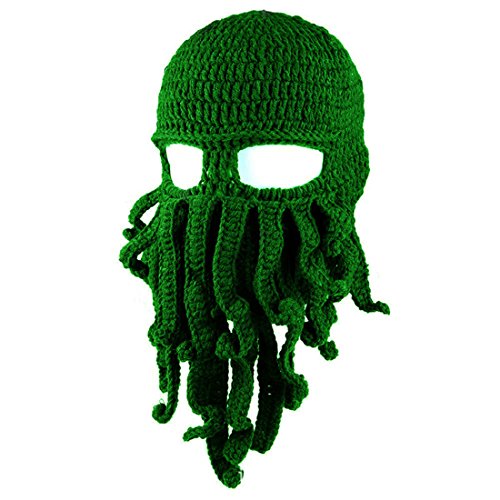 Kids Tentacle Octopus Cthulhu Knit Beanie Hat Fisher Cap Wind Ski Mask for Child
