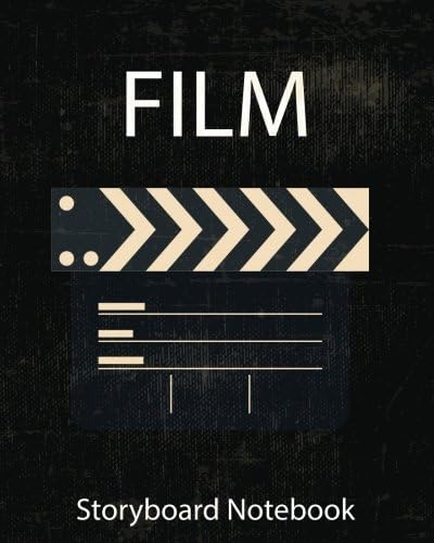 Storyboard :Film Notebook & Journal :Storyboard Template :Cinema :Gray Scene: (8"x 10" Notebook with black grunge cover, 4 frames per page ideal for filmmakers, advertisers, animators)