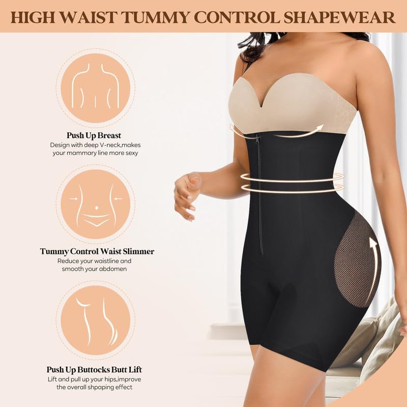 Miniatura 2 de Popilush Fajas moldeadoras colombianas posparto Fajas moldeadoras para control de abdomen, levantador de glúteos, fajas moldeadoras de cuerpo