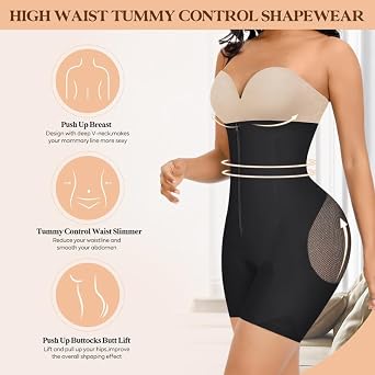 Popilush Shapewear Shorts With Tummy Control