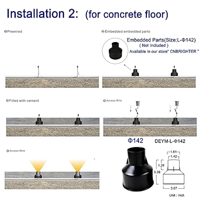 LED In-Ground Well Lights Anti-Glare,3W 12V-24V DC, IP67 Waterproof Recessed Lamp,Buried Underground Outdoor Landscape Lighting,Warm White 3000K(3 Watt)