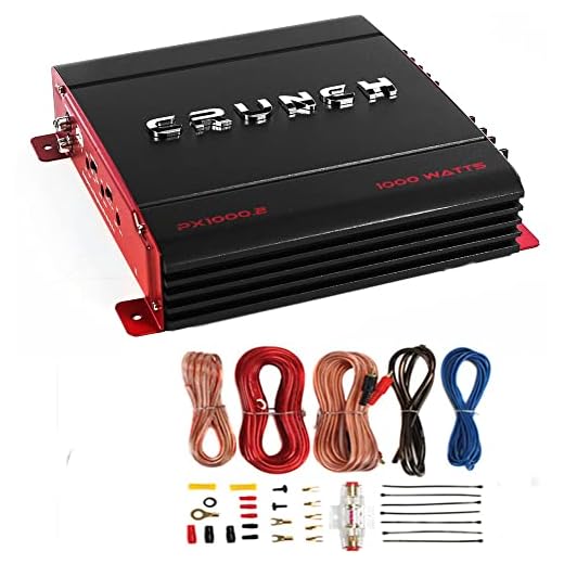 New Crunch PX-1000.4 4 Channel 1000 Watt Amp Car Stereo Amplifier + Wiring Kit