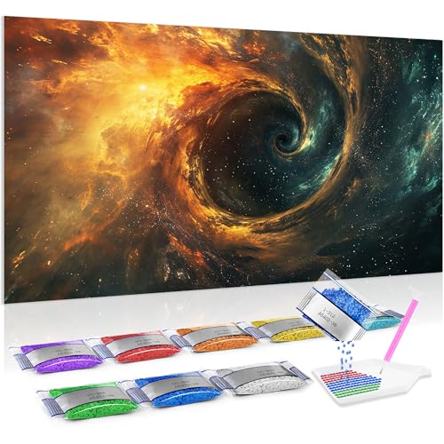 Kit de pintura de diamantes 5D Jumpdot de nebulosa para cuadros decorativos de salón 70x40 cm