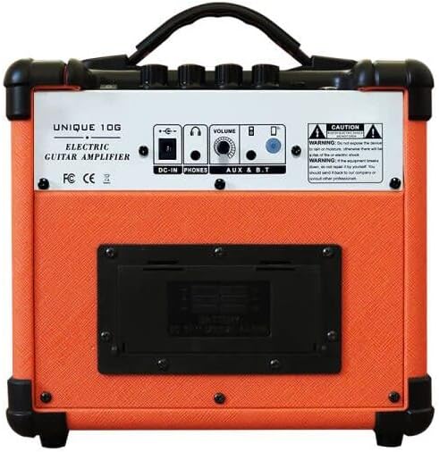 Rear panel of Coolmusic 10G amplifier with input and power connections