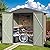 Greesum 6×4FT Outdoor Storage Shed, Metal Patio Storaged Sheds with Lockable Doors, Sheds & Outdoor Storage for Bike, Backyard, Pool and Garden, Brown