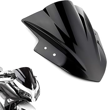 Amazicha Windscreen Windshield fit for Kawasaki Ninja 300 EX300R EX300 2013 2014 2015 2016 2017 Black Double Bubble Wind Deflector Screen