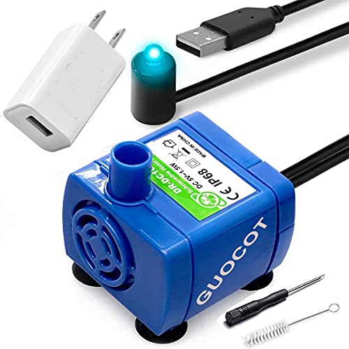 Bomba para fuente de agua para gatos, 5V, con adaptador USB