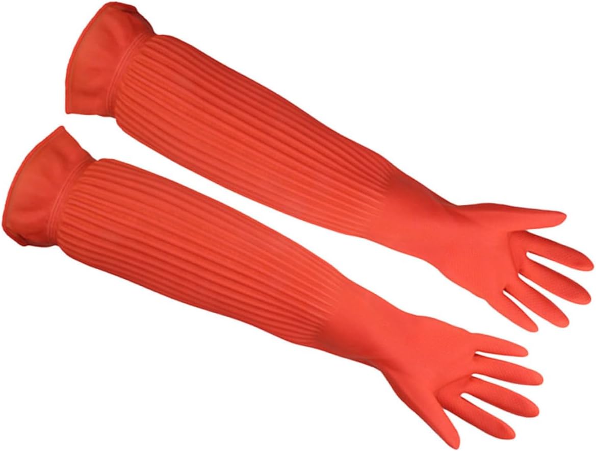 Lengthen Kitchen Gloves Industrial Protective Gloves for Dishwashing and Fish Tank Cleaning Ergonomic Design for Household Use