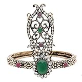 Armband,Grüne Ethnische Türkische Frauen Blume Solide Vintage Armreif Antique Gold Silber Farbe Arabien Tanz Armband Indische Hochzeit Schmuck