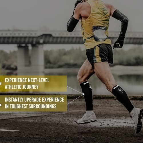 Skez Calf Compression Sleeve Men And Women, 15-25Mmhg Leg Compression Sleeves With Shin Splints Support, Varicose Vein Treatment For Legs And Pain Relief, Unisex Footless Calf Compression Breathable Socks Ideal For Pregnancy, Legs & Pain Relief #TOP4