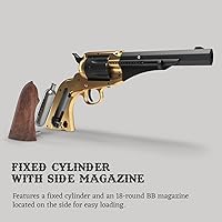 Vista 4 de Kit de pistola CO2 dorado 1858 con 2 cartuchos de CO2 250 BBS (1858s)