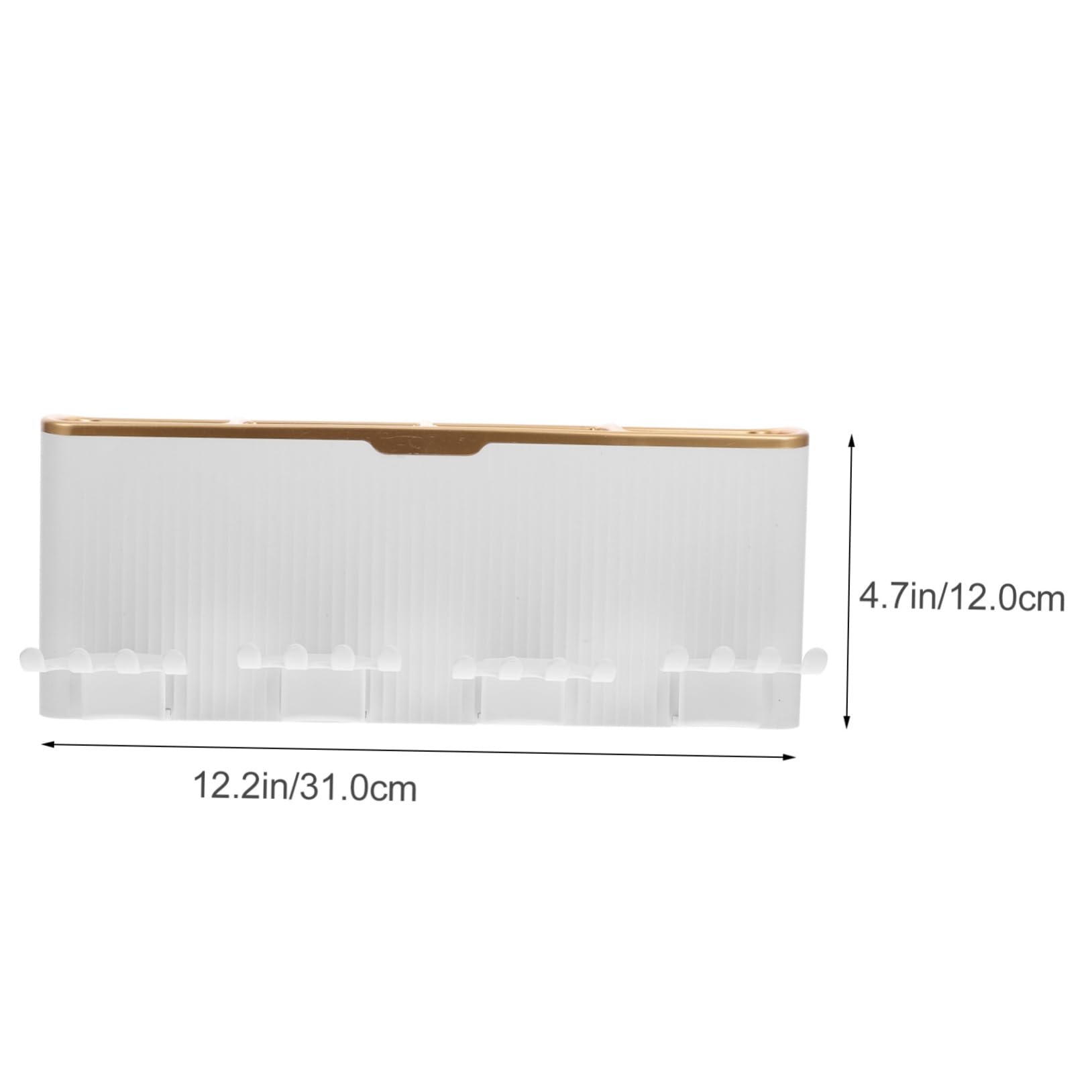 ABOOFAN Porta Spazzolini da Parete Multifunzione in Abs, Installazione senza Fori, Antiruggine, per Bagno e Dormitorio, Bianco, 4 Posti