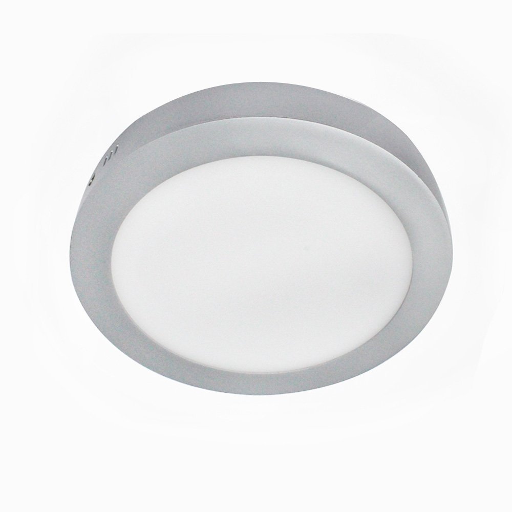 wonderlamp W-E000050 Downlight - Led superficie redondo, 20 W, color gris