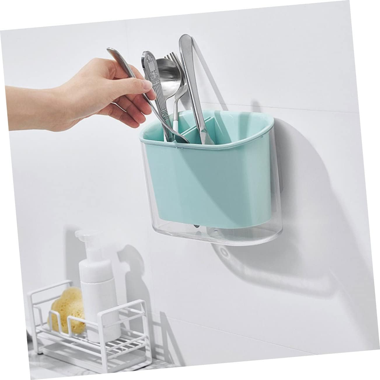 OUNONA 2pcs Countertop Utensil Holder Chopstick Storage Holder Non-perforated Storage Rack