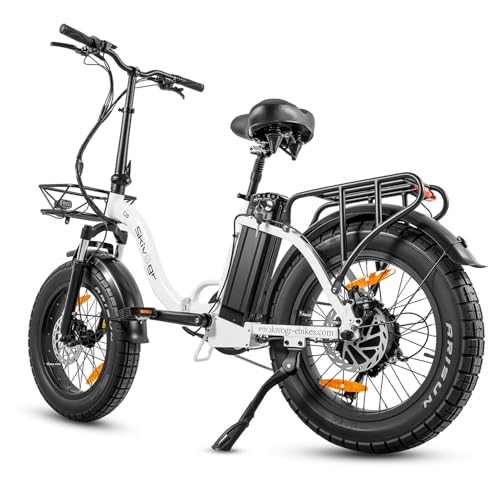 20''E-Bike Klapprad, Faltbares City Elektrofahrrad mit 48 V 20Ah Lithium Akku, Doppelsensoren, 8-Gang Getriebe, 250W Motor, 4.0" Fettreifen, Pedelec EBike für Erwachsene, Herren Damen.