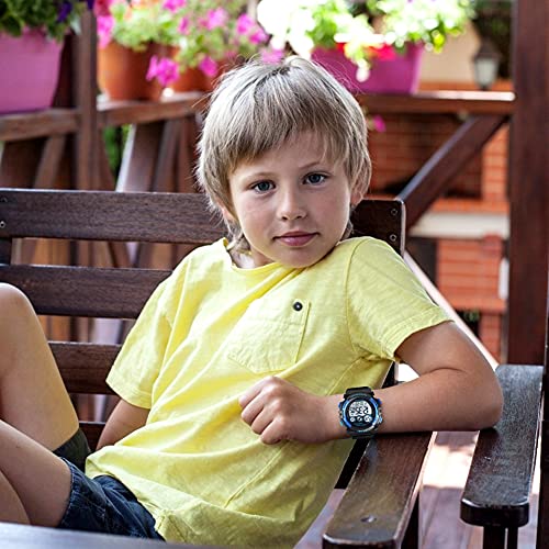 Image of GOLDEN HOUR Watches for Kids Digital Sport Waterproof Boys Girls Watch Outdoor 12 /24 H Alarm EL Backlight Stopwatch Military Child Wristwatch Ages 3-15
