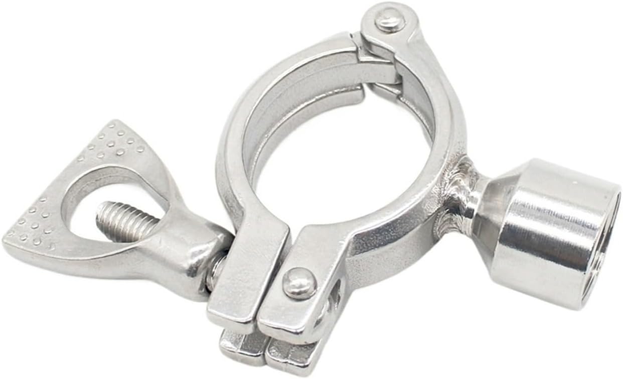 1pc SS304 Stainless Steel Pipe Clamp Support, BSP 1/2" Female Thread,12.7mm-102mm Range(3")