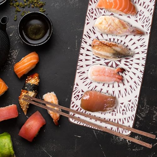 Juego de platos de sushi de cerámica estilo japonés miniatura 6